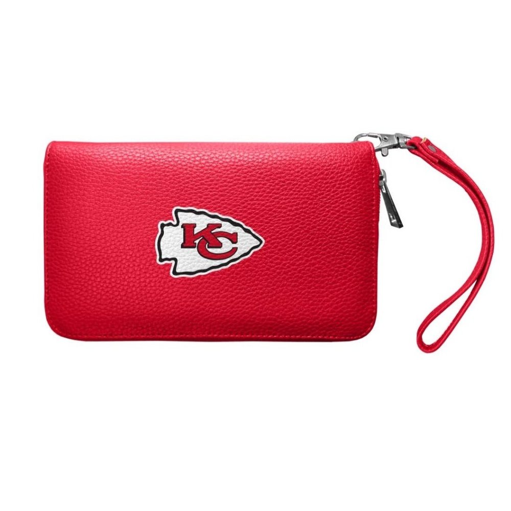 NFL Kansas City Chiefs Zip Organizer Wallet Pebble